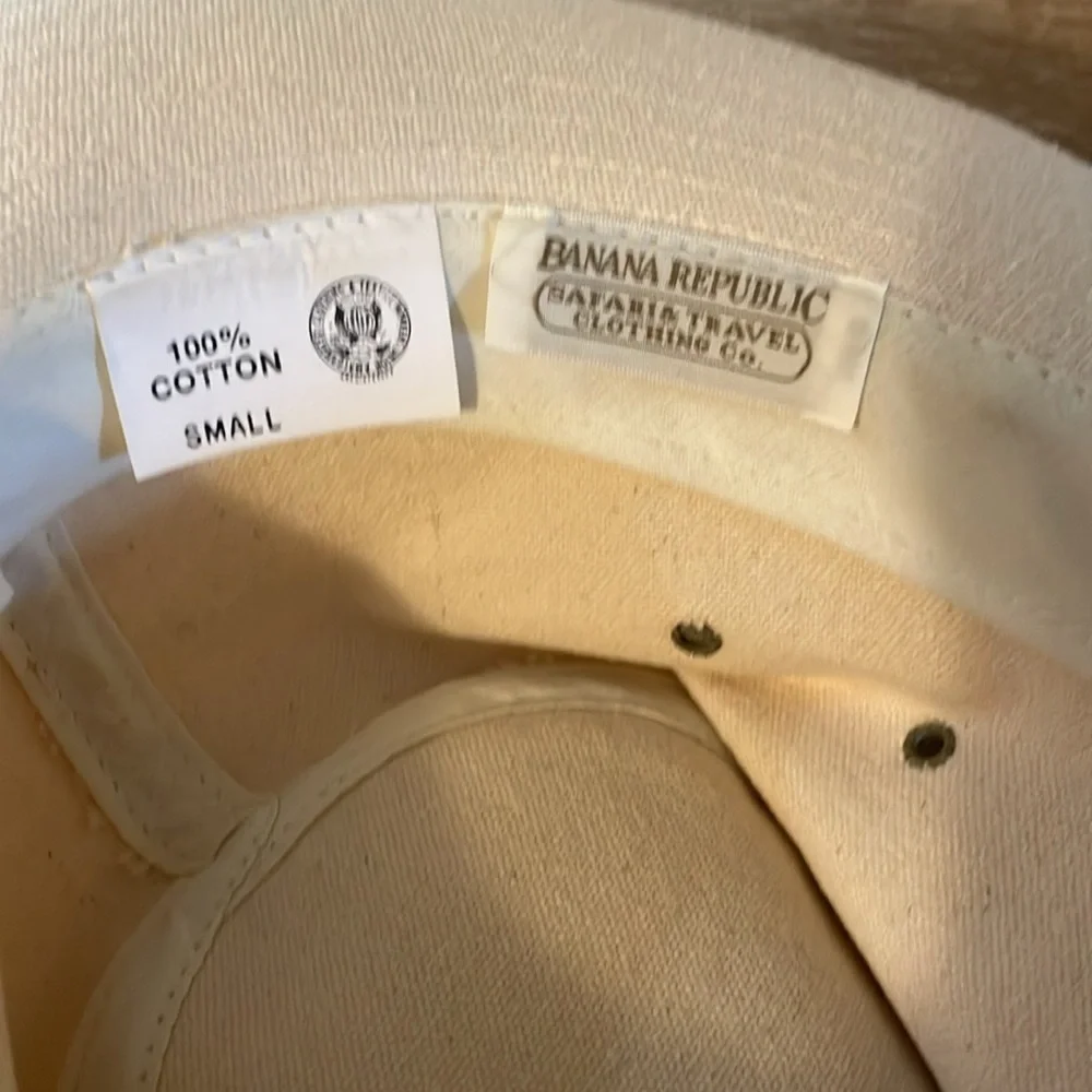 Vintage Banana Republic Cream Canvas Safari Hat - Picture 4 of 6